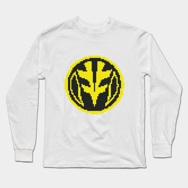 White Ranger 8 bit pixelart Long Sleeve T-Shirt by Cinestore Merch